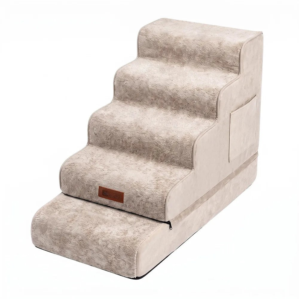 Dog Stairs | Convertible Foam Steps with Plush Velvet Cover