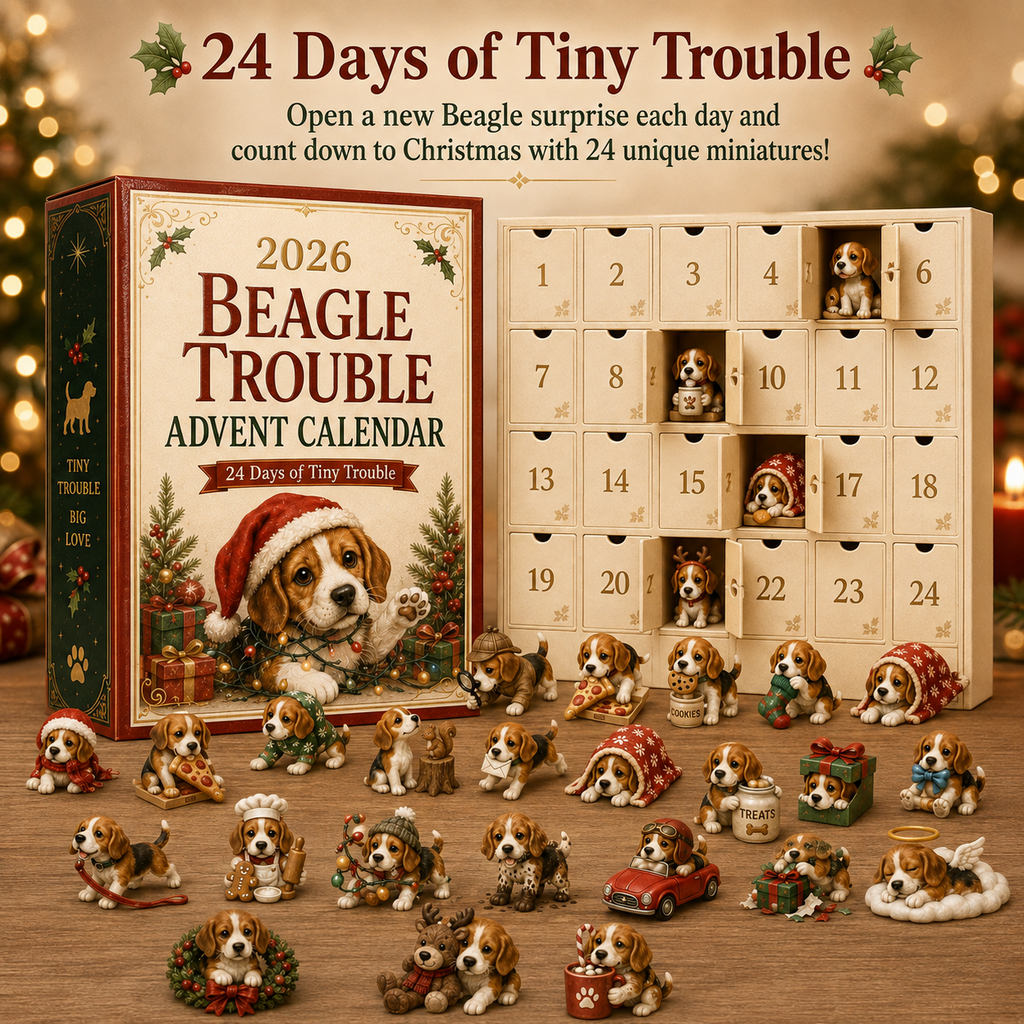 Collectible beagle figurines from the advent calendar