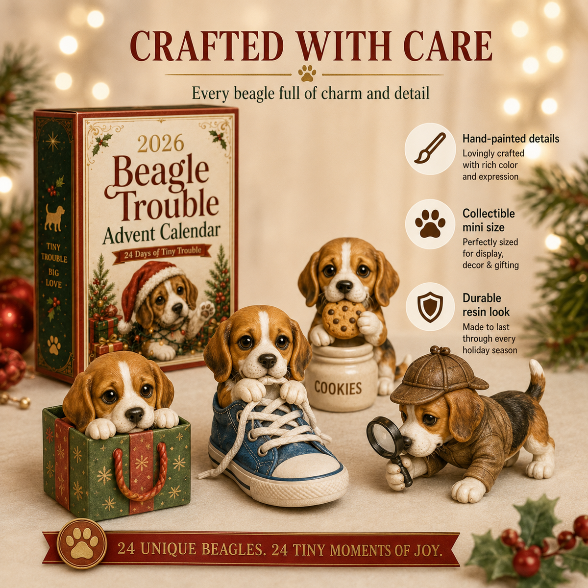 Complete beagle figurine collection