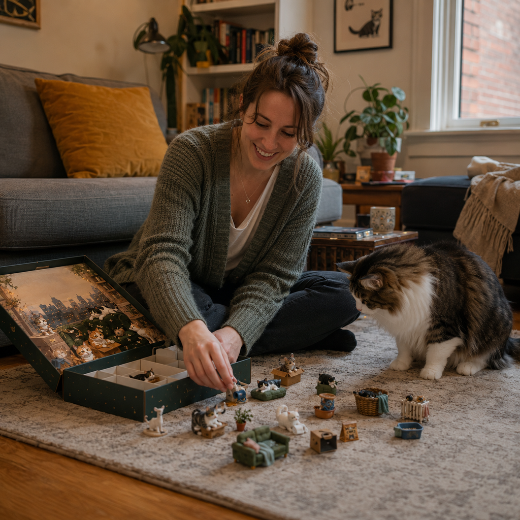 Cat apartment chaos advent calendar Christmas gift