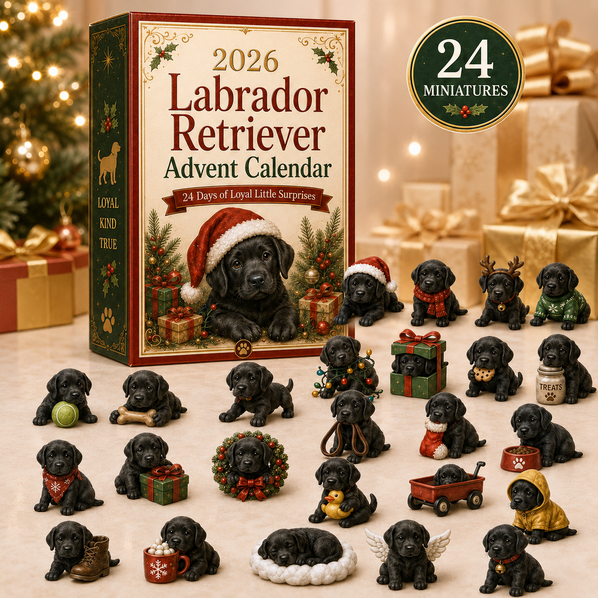 Labrador figurine detail