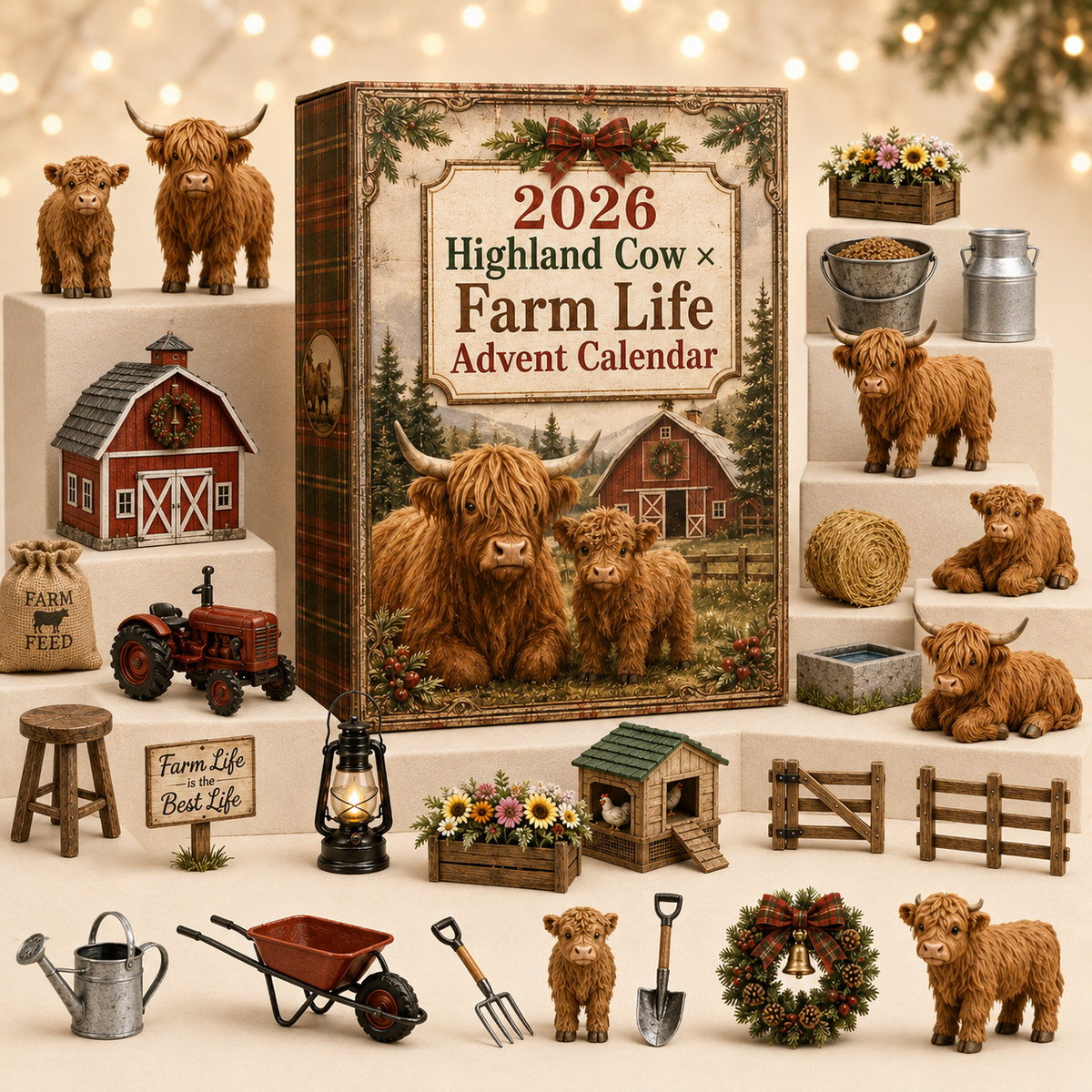 Collectible farm figurines from the advent calendar