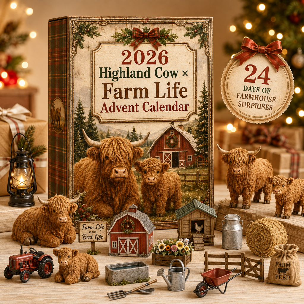 Complete Highland cow farm scene collection