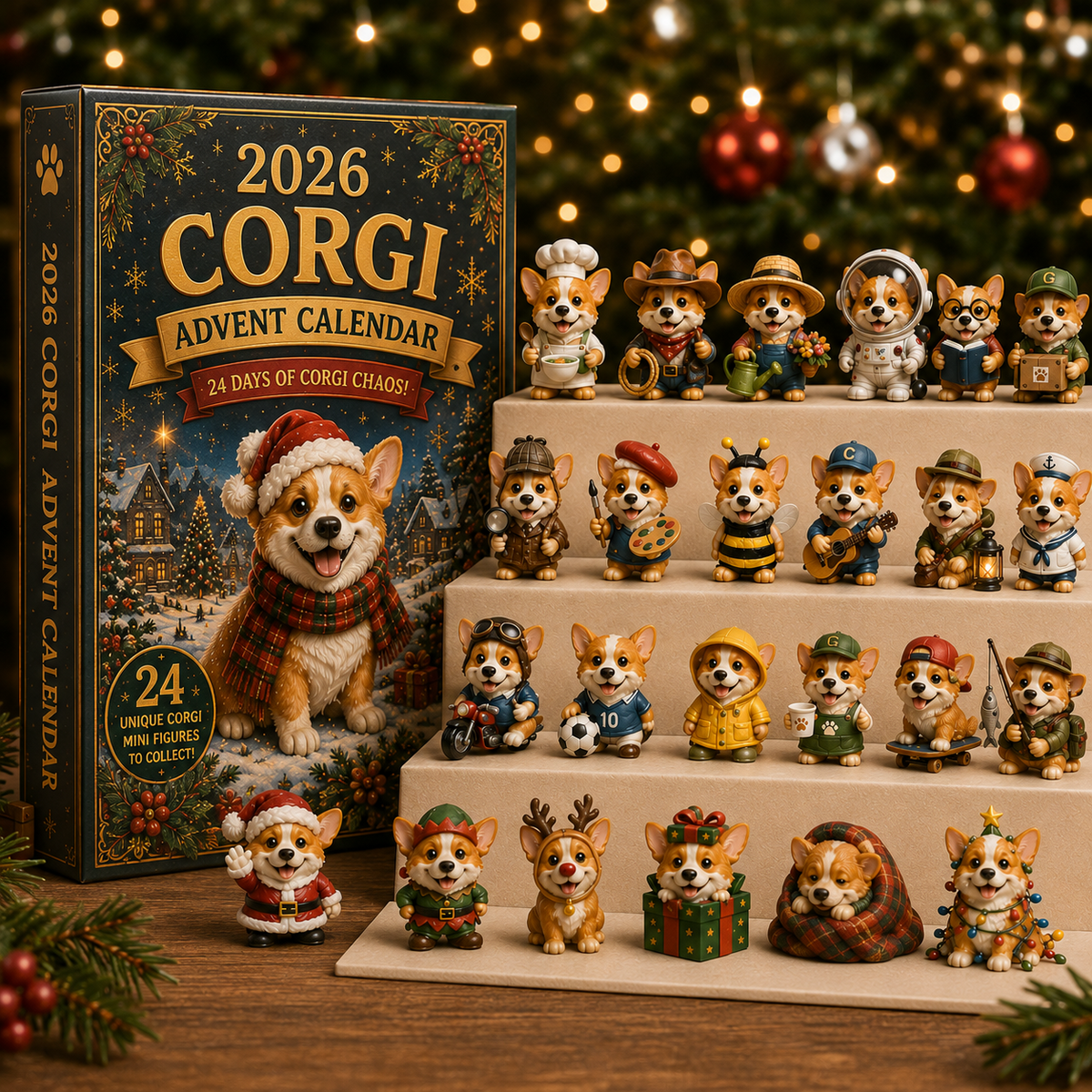 Corgi figurine detail