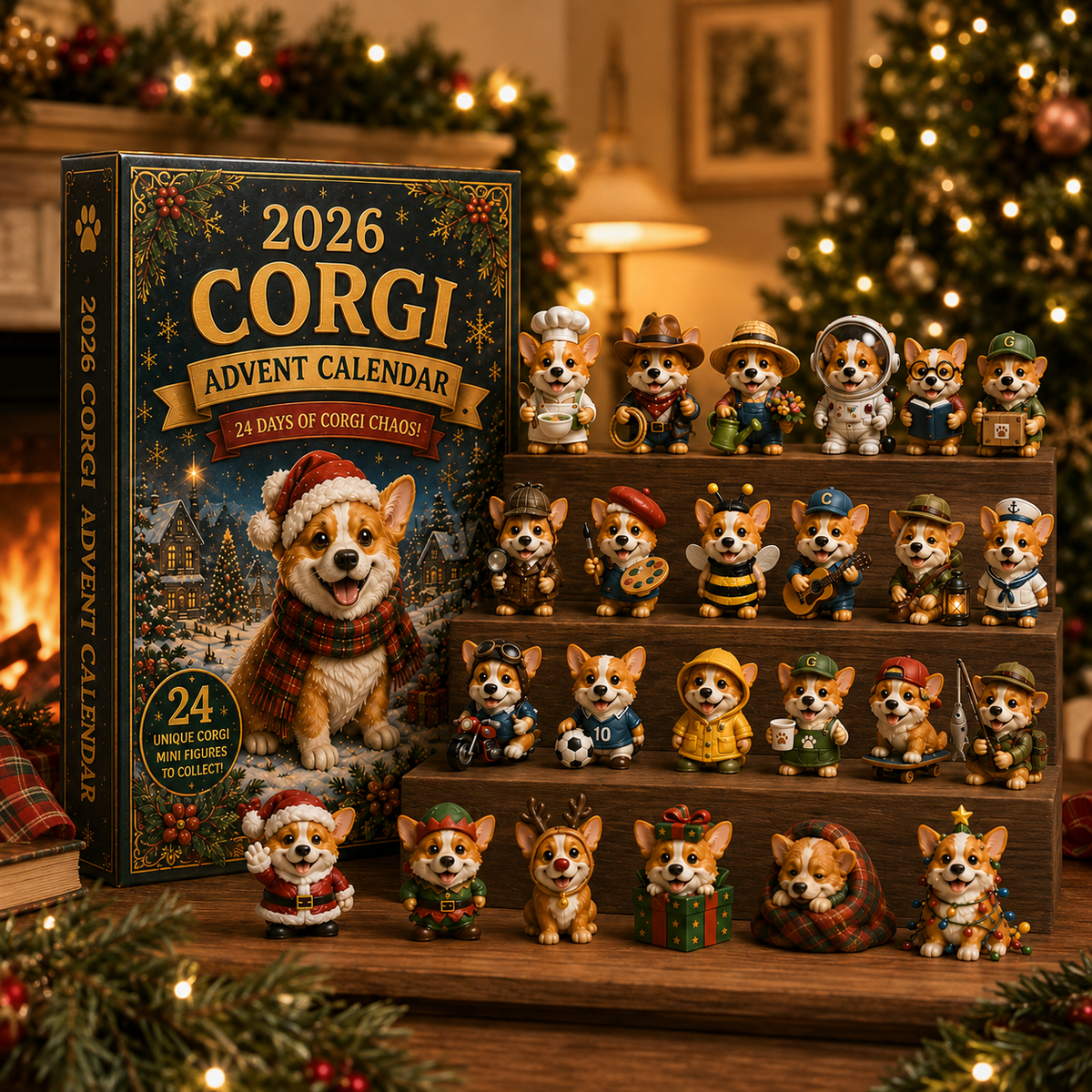Corgi advent calendar Christmas gift