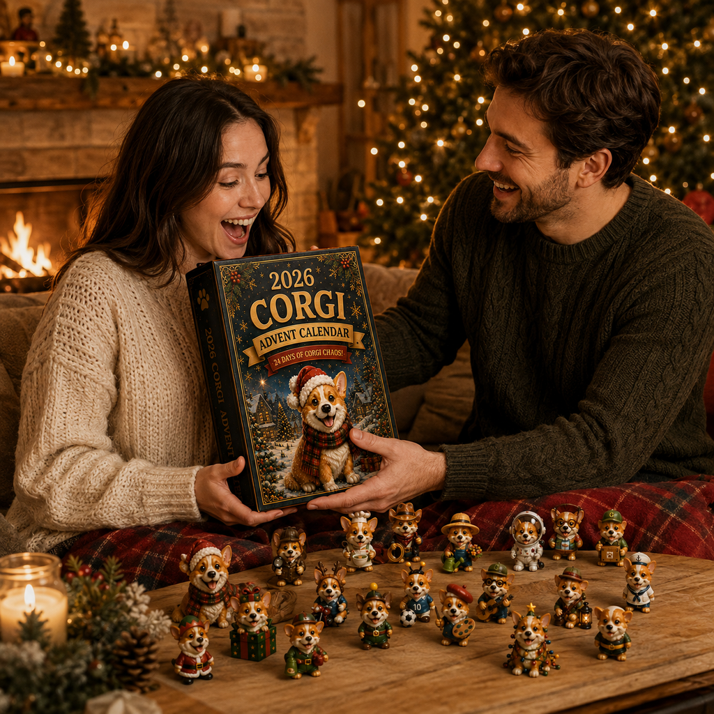 Corgi advent calendar with 24 numbered doors