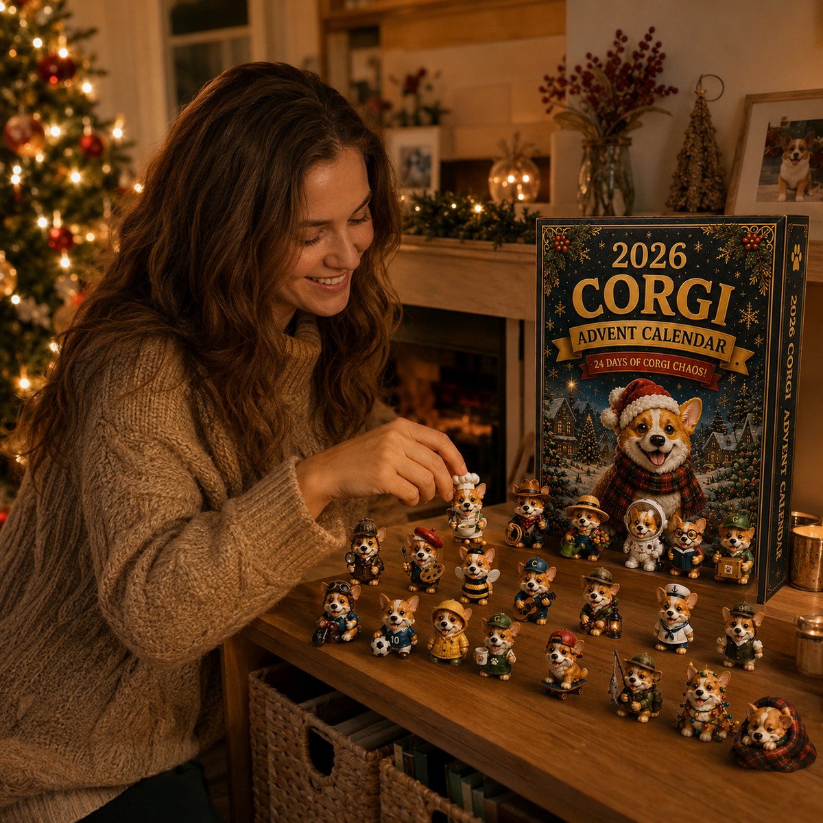 Collectible corgi figurines from the advent calendar