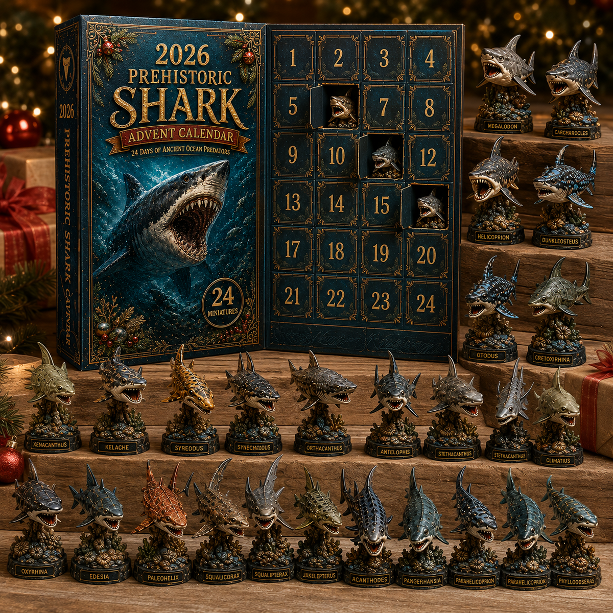 Collectible prehistoric shark figurines