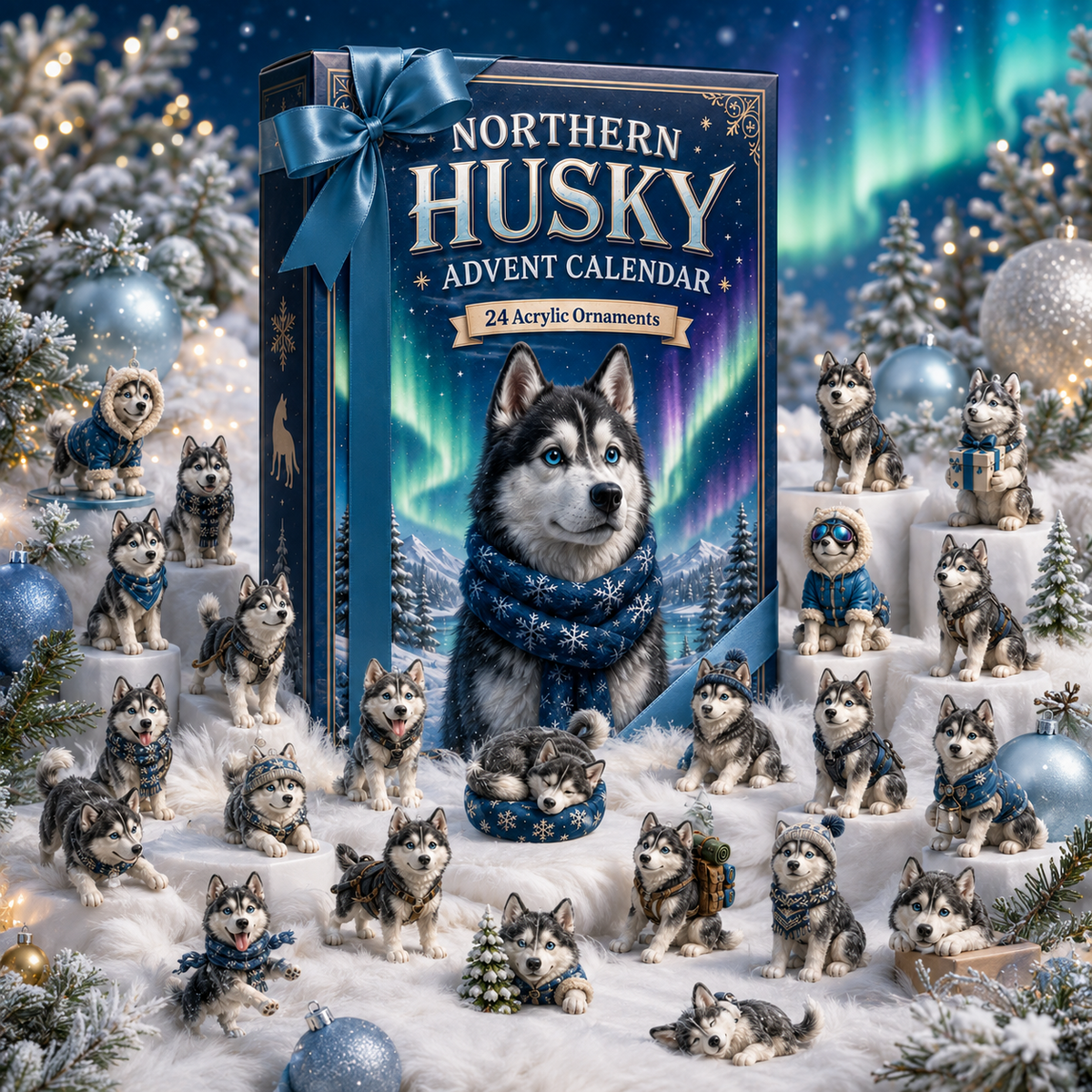 Complete husky figurine collection
