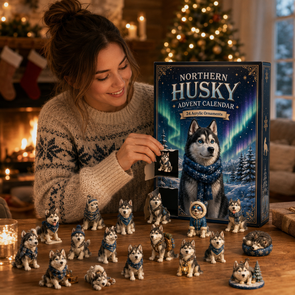 Husky advent calendar Christmas gift
