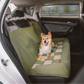 Dog Car Seat Bed with Bolstered Edges & Chessboard Pattern for Travel