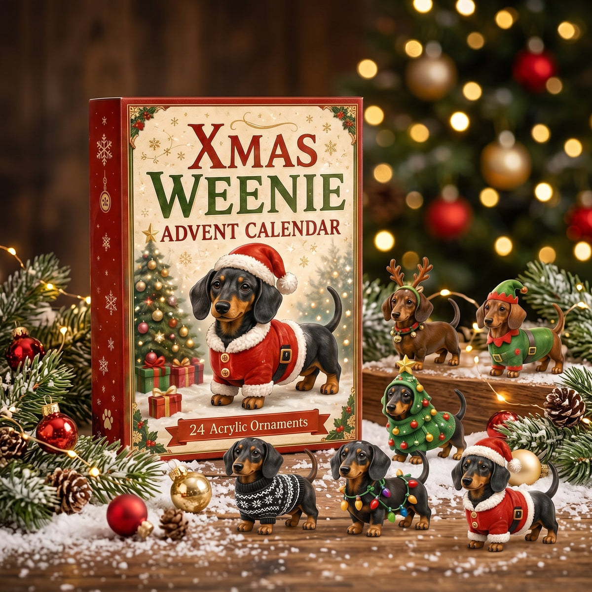 2026 Christmas Dachshund Advent Calendar – 24 Festive Collectibles for Dog Lovers 1