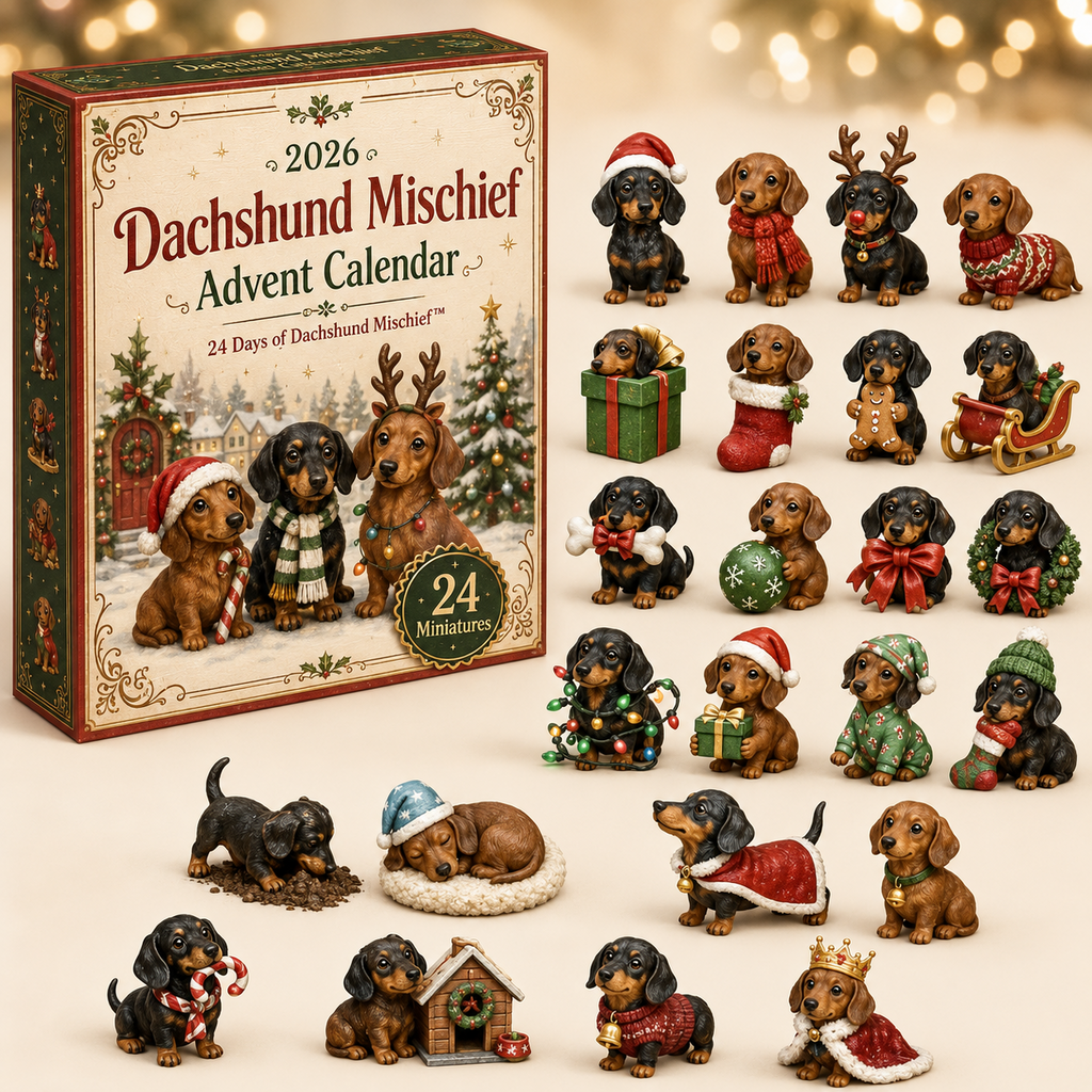 2026 Dachshund Mischief Advent Calendar - 24 Days of Festive Doxie Surprises for Holiday Countdown 0