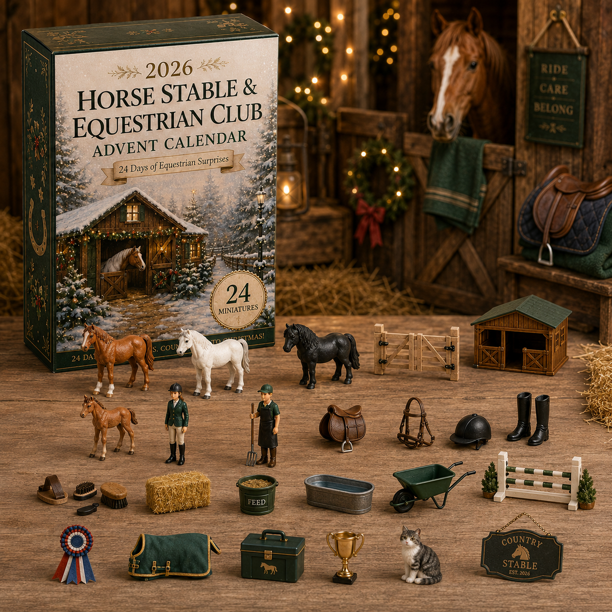 2026 Equestrian Life Advent Calendar - 24 Days of Horse Stable Surprises for Equestrian Enthusiasts 2