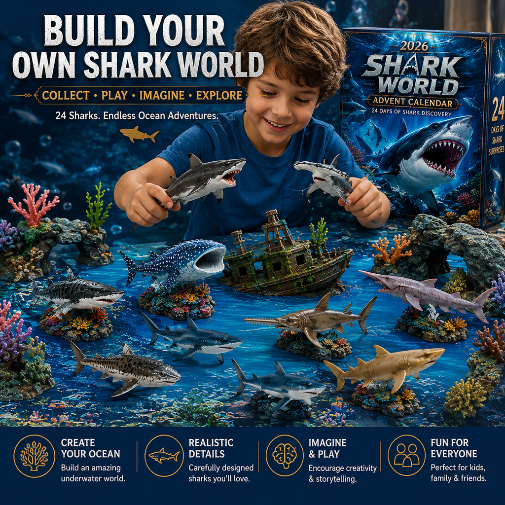 2026 Shark World Advent Calendar - 24 Days of Unique Shark Figures for Fun Discoveries 3