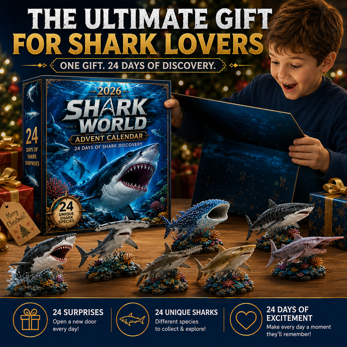2026 Shark World Advent Calendar - 24 Days of Unique Shark Figures for Fun Discoveries 6
