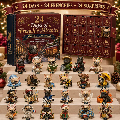 24-Day French Bulldog Christmas Advent Calendar - Collect Unique Frenchie Characters with Daily Holiday Surprises 0