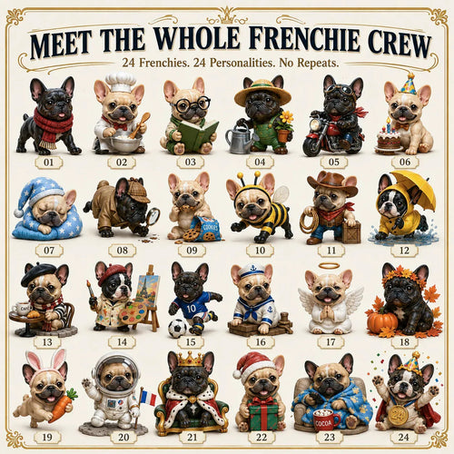 24-Day French Bulldog Christmas Advent Calendar - Collect Unique Frenchie Characters with Daily Holiday Surprises 1