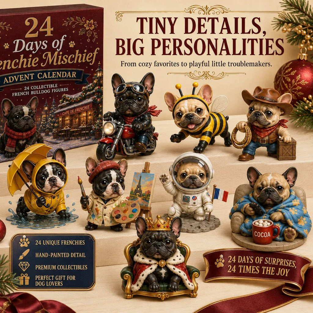 24-Day French Bulldog Christmas Advent Calendar - Collect Unique Frenchie Characters with Daily Holiday Surprises 6