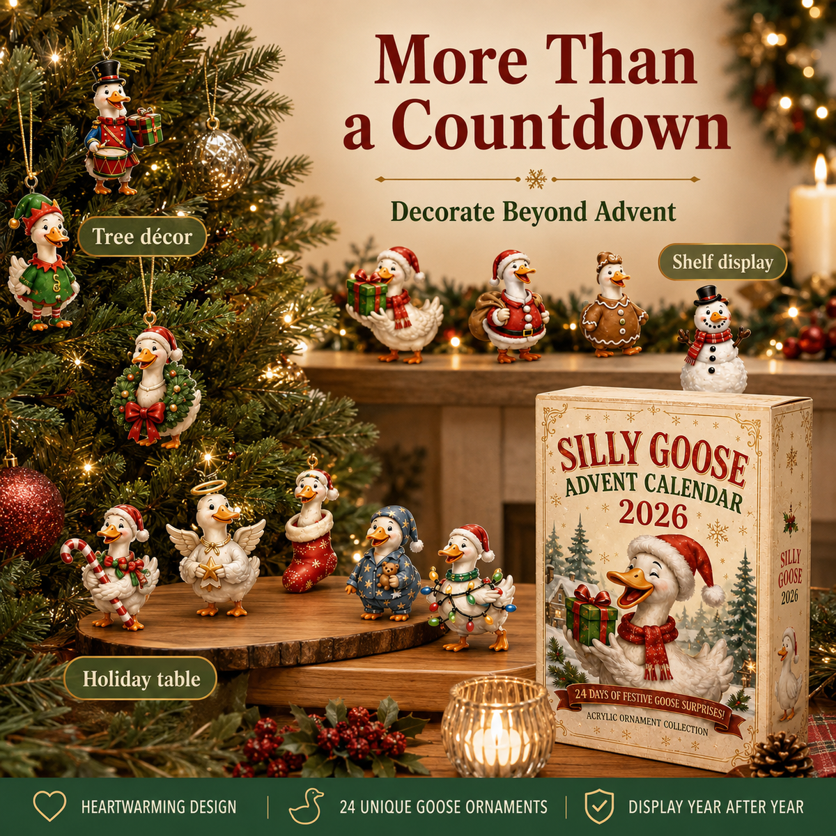 24 Days of Silly Goose Magic™ Christmas Advent Calendar 2026 - Festive Countdown with Daily Surprises 1