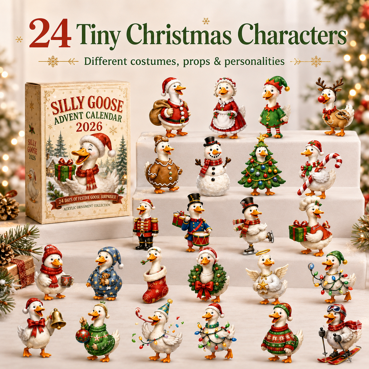 24 Days of Silly Goose Magic™ Christmas Advent Calendar 2026 - Festive Countdown with Daily Surprises 6