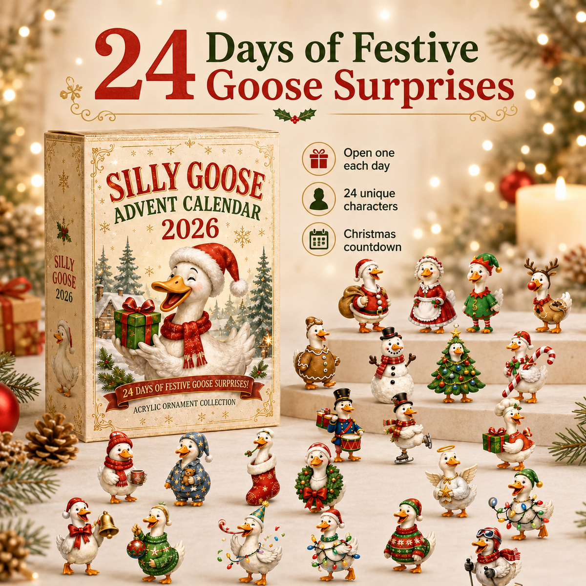 24 Days of Silly Goose Magic™ Christmas Advent Calendar 2026 - Festive Countdown with Daily Surprises 7