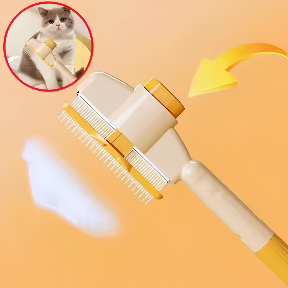 Pet Groomer Brush - Dual-Sided Design, Ergonomic Handle