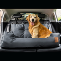 Dog Car Seat Bed - Bolster Design, Three Harness Attachments