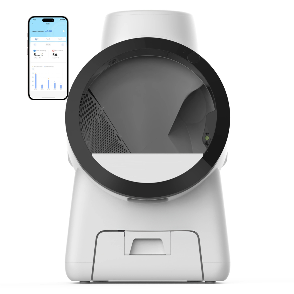 Self-Cleaning Cat Litter Box with Dual-Camera AI Vision & 12L Waste Bin