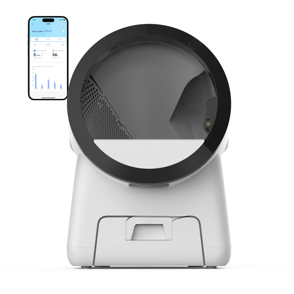 Self-Cleaning Cat Litter Box with Dual-Camera AI Vision & 12L Waste Bin
