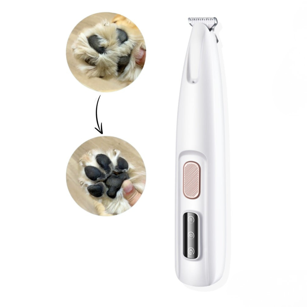 Dog Paw Trimmer - Quiet Operation, LED Light, Ceramic Blades
