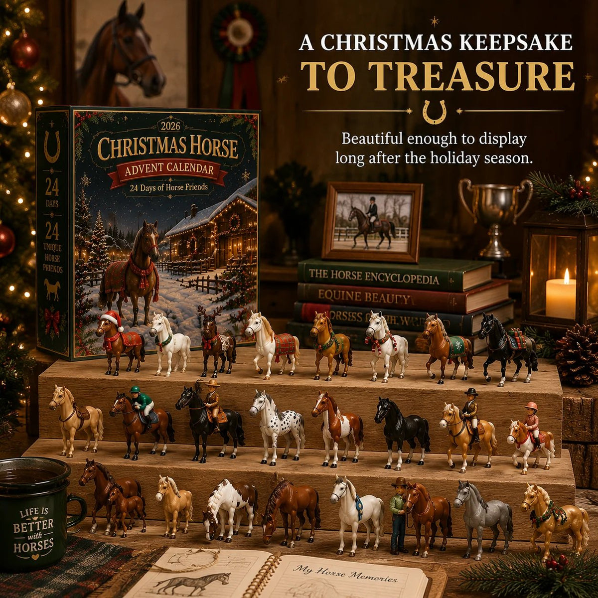 Complete horse figurine collection