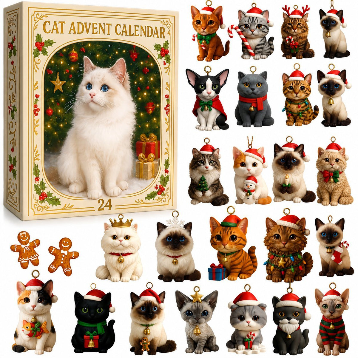 Cat figurine detail