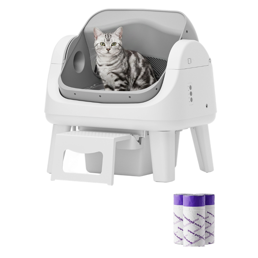 Automatic Cat Litter Box - Infrared Sensors & Sealed Waste Drawer
