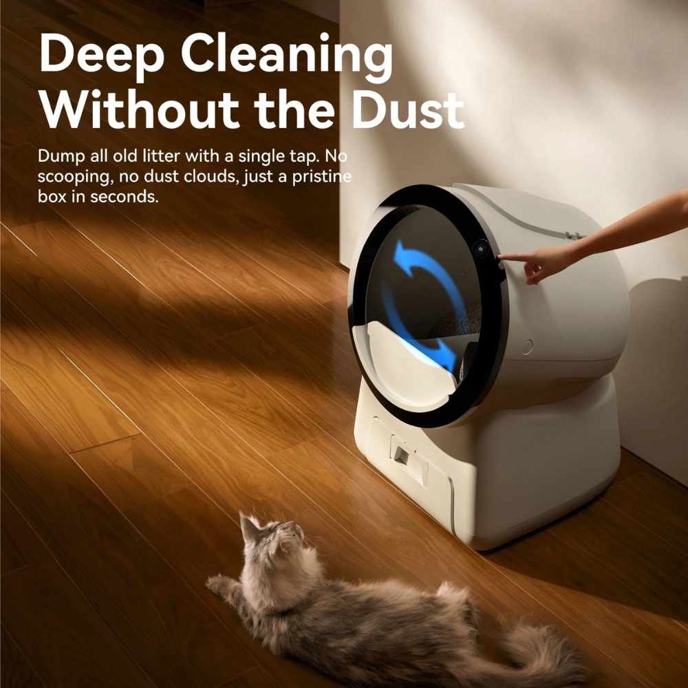 Self-Cleaning Cat Litter Box with Dual-Camera AI Vision & 12L Waste Bin