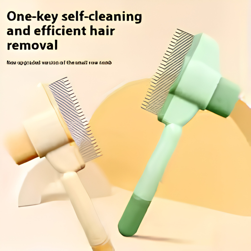 Pet Groomer Brush - Dual-Sided Design, Ergonomic Handle