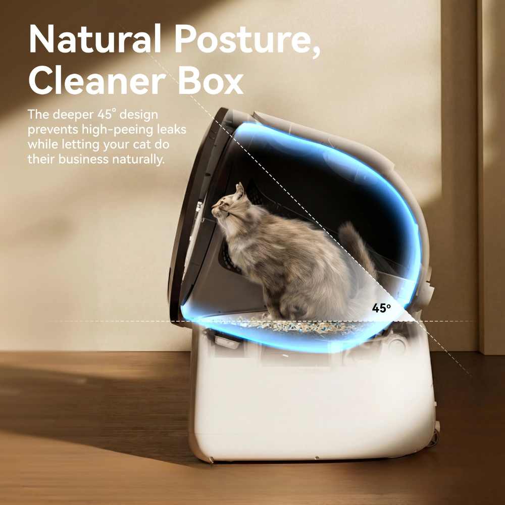 Self-Cleaning Cat Litter Box with Dual-Camera AI Vision & 12L Waste Bin