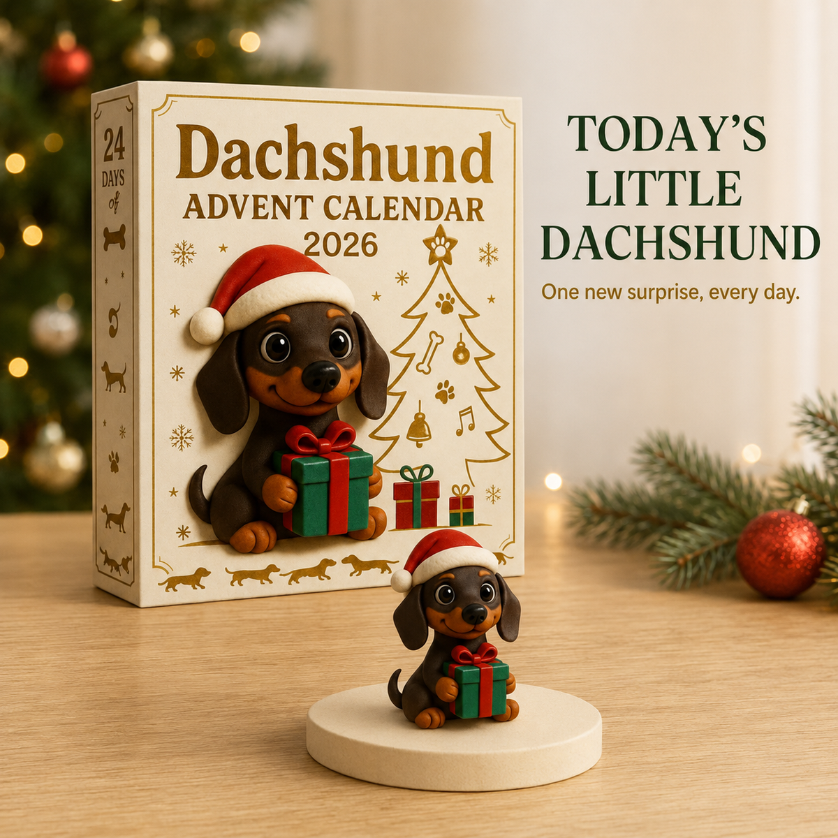 Dachshund figurine detail