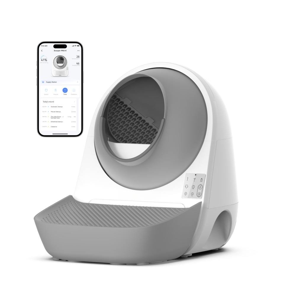 Self-Cleaning Litter Box with Automatic Scooper & Pro-X Ramp Set