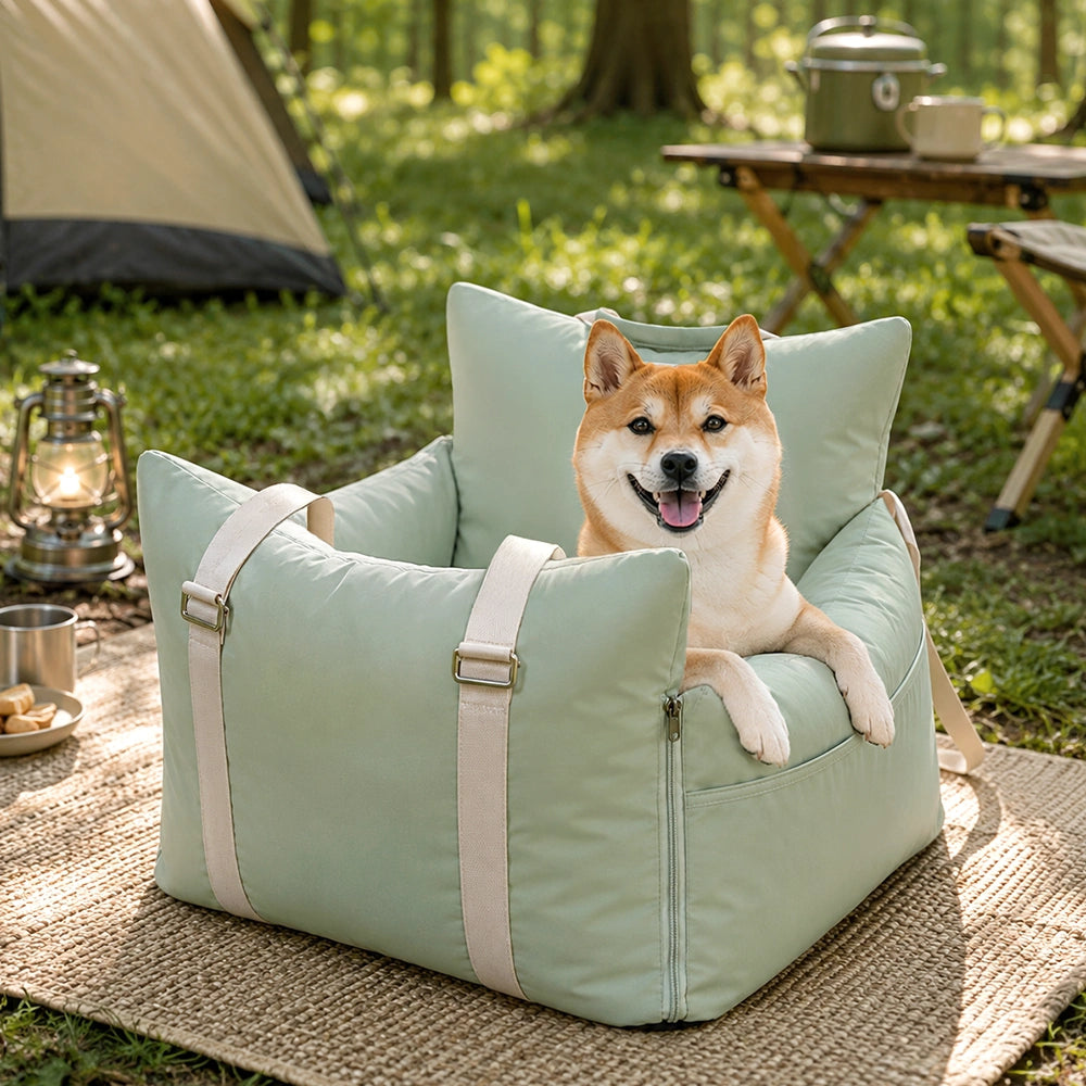 Dog Car Seat Bed | Waterproof Oxford Fabric & Cushioned Design