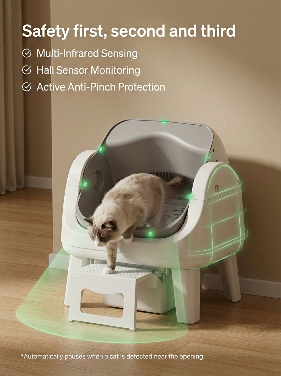 Automatic Cat Litter Box | Infrared Sensors, Safety Features 3