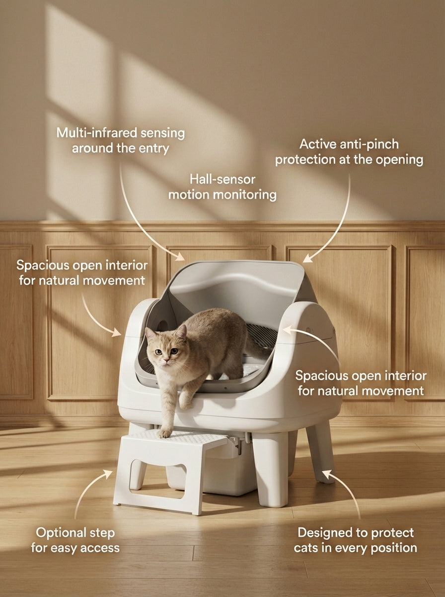 Automatic Cat Litter Box | Infrared Sensors, Safety Features 5
