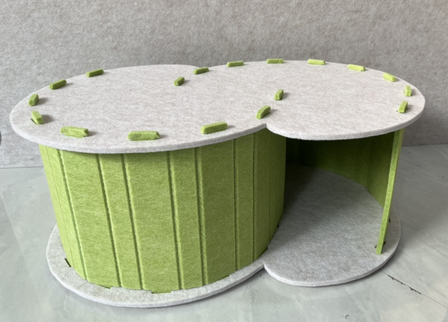 Cat Bed | C-Shaped Cave Design, Built-In Scratcher 7