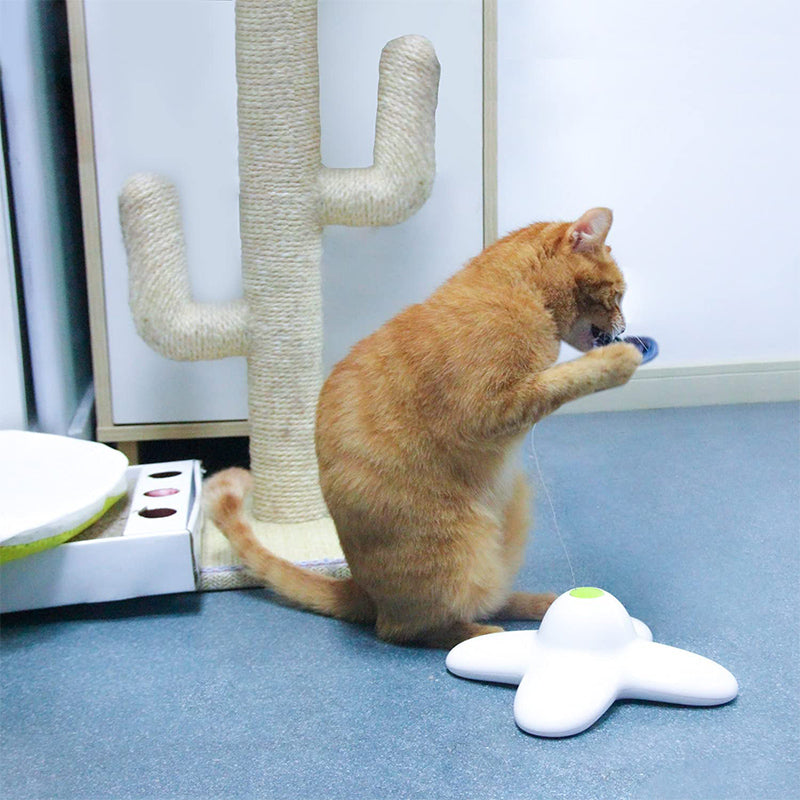 Cat Toy | Interactive Butterfly Teaser, 360-Degree Rotation 0