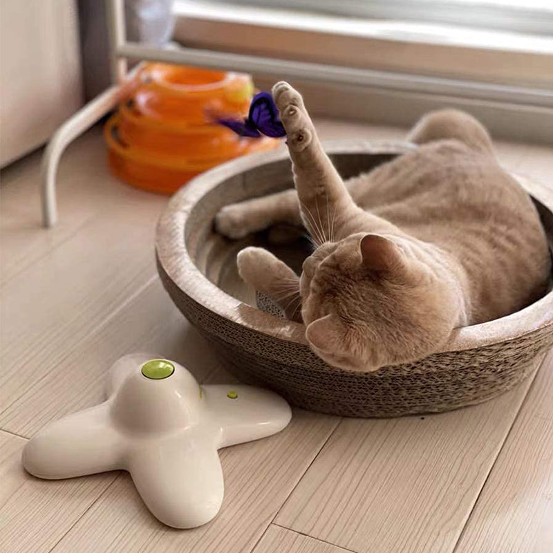 Cat Toy | Interactive Butterfly Teaser, 360-Degree Rotation 1