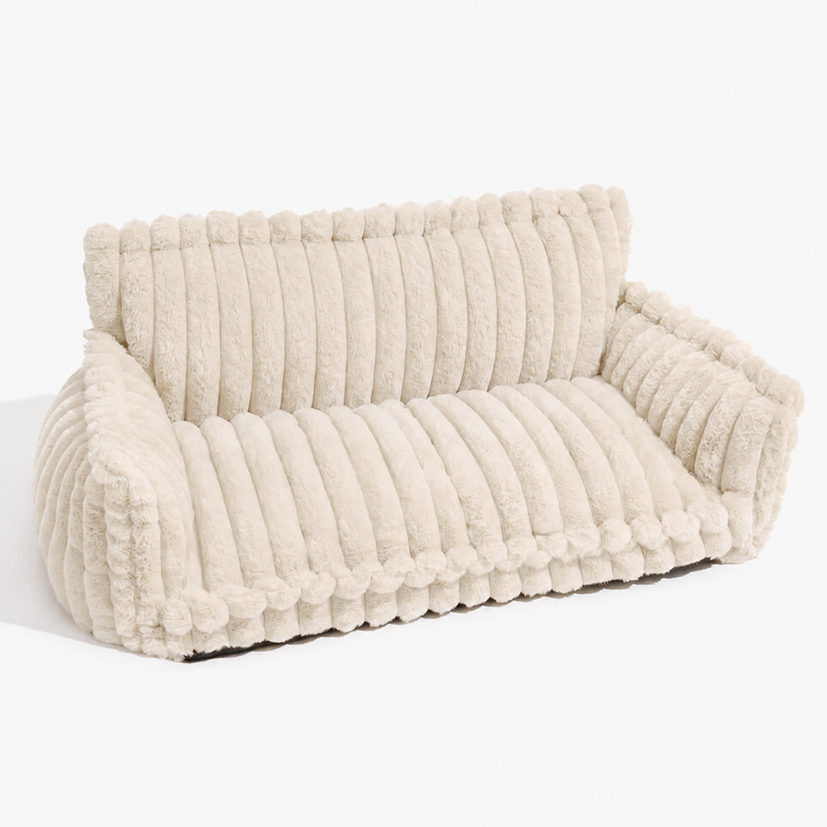 Fluffy Orthopaedic Dog Bed with Headrest