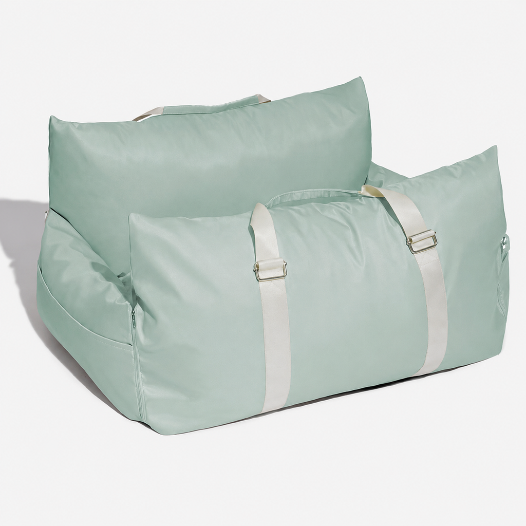 Dog Car Travel Bed with Adjustable Safety Leashes