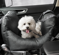 Dog Car Travel Bed with Adjustable Safety Leashes