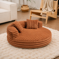 Orthopaedic Dog Bed with Ribbed Plush & Raised Bolsters