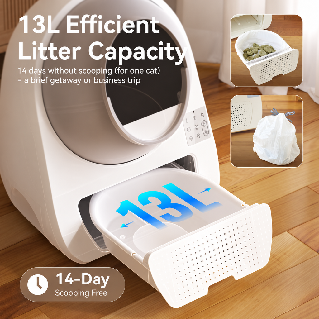 AutoScoop Pro-X | Self-Cleaning Cat Litter Box with Odor Control & App Connectivity